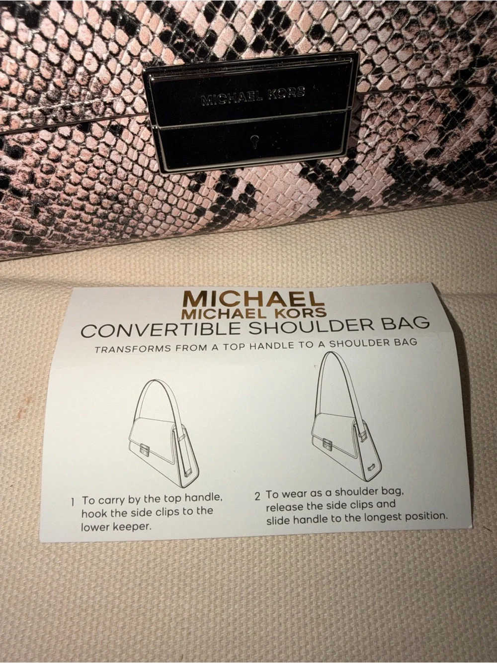 Michael Kors Ludlow Medium Snake-Embossed Leather Shoulder Bag